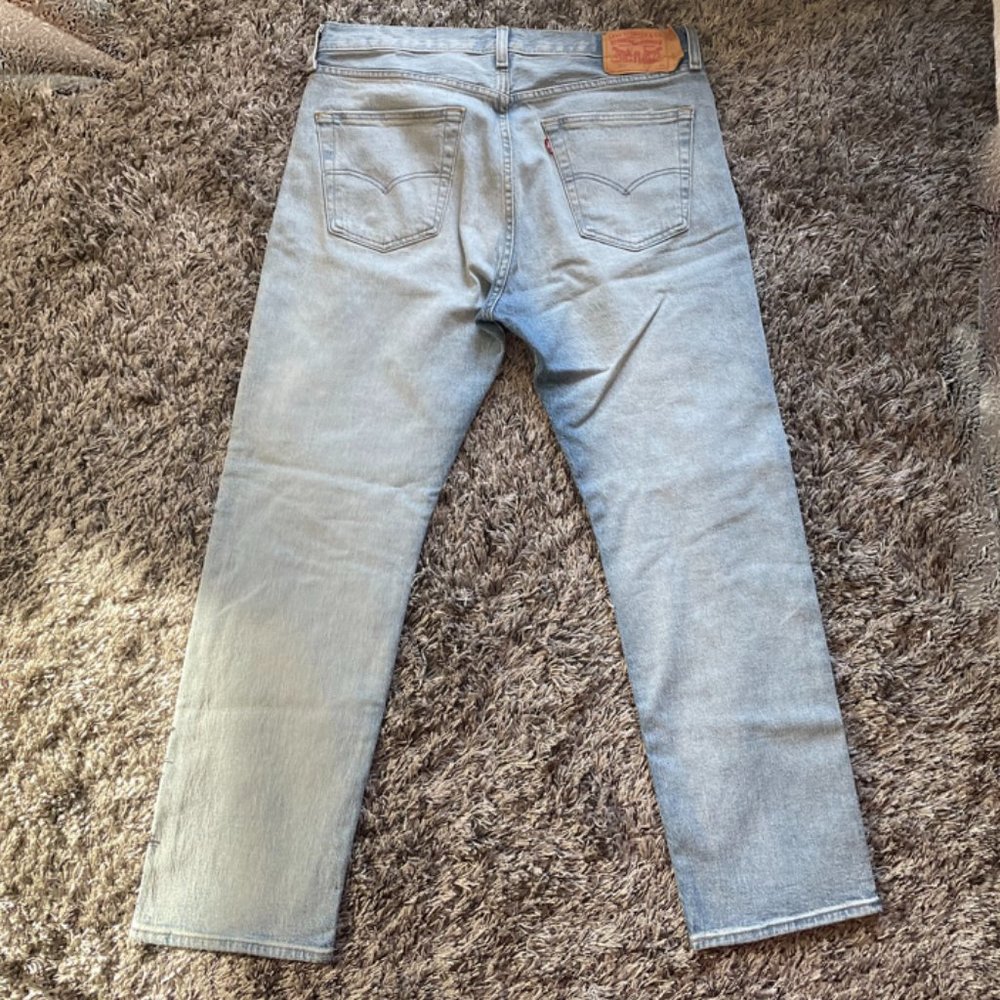 Levis Mens 501 Original Fit Straight Leg Jeans